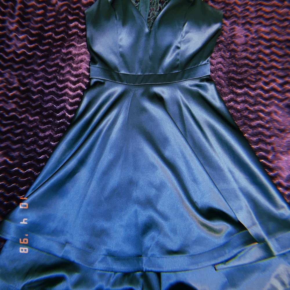 Green dress.